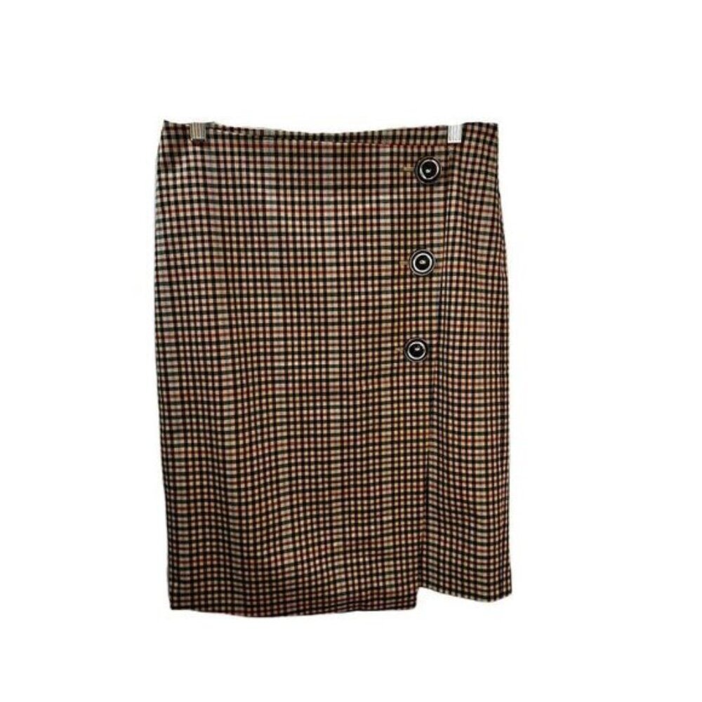 Ann Taylor Plaid Tweed A-Line Skirt Size 6P NEW‎